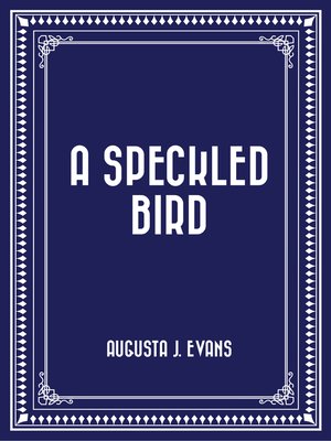 cover image of A Speckled Bird